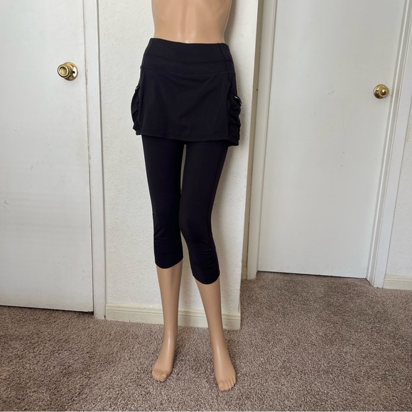 Athleta cuteness 2 in 1 skirt leggings Black size M - Picture 4 of 11